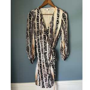 Diane von‎ Furstenberg Sigourney Snake-Print Short Wrap Dress